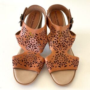 Barbara Barbieri Women's Leather Brown Cutout Sandals